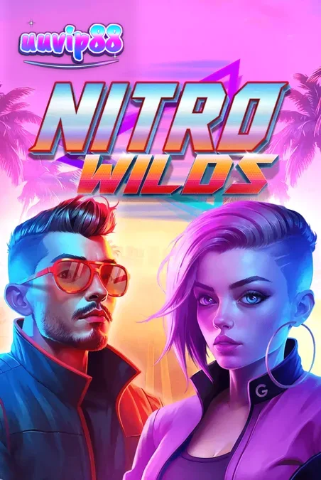 Neon-drenched racing theme of Nitro Wilds slot